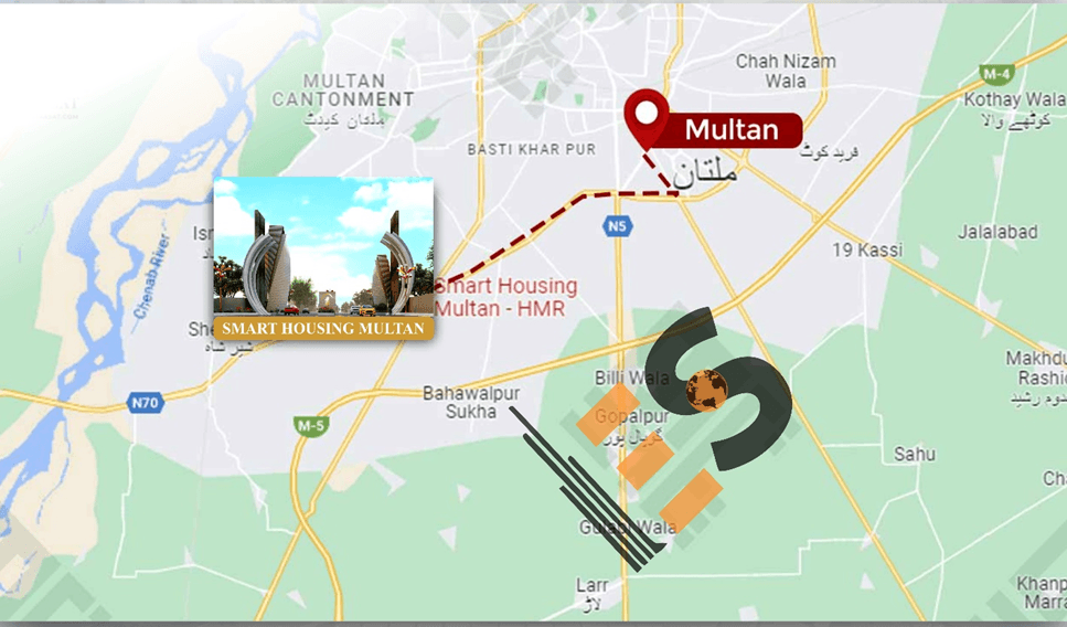 Smart Housing Multan Map