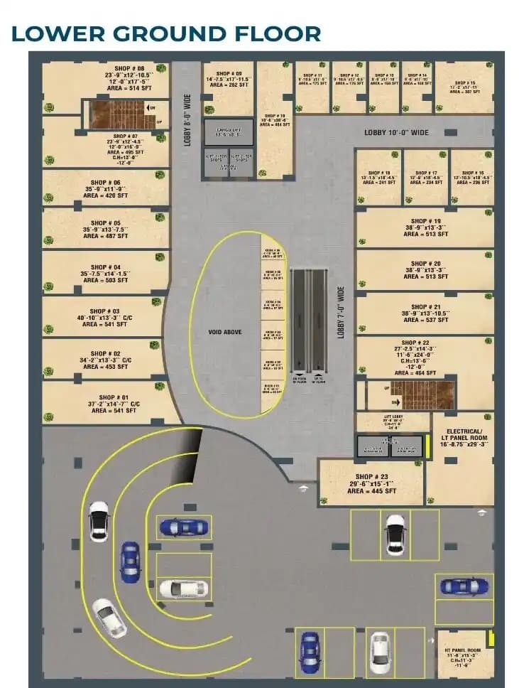 De Orion Mall Lower Ground Floor Layout